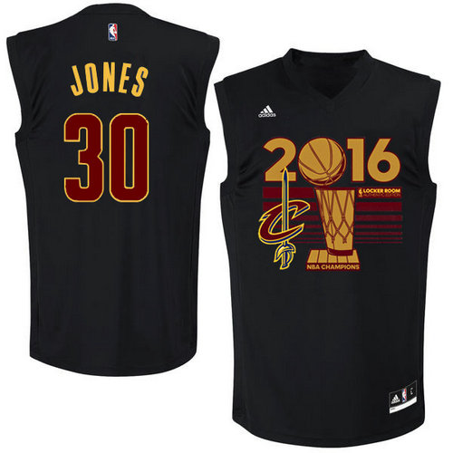 Cleveland Cavaliers 30 JONES Black 2016 NBA Finals Champions Jerseys-025