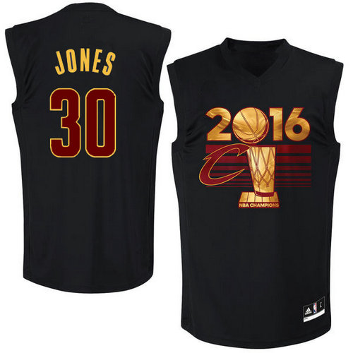 Cleveland Cavaliers 30 JONES Black 2016 NBA Finals Champions Jerseys-026