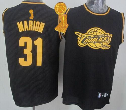Cleveland Cavaliers 31 Shawn Marion Black Precious Metals Fashion The Champions Patch NBA Jersey