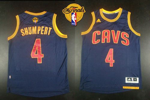 Cleveland Cavaliers 4 Iman Shumpert Navy Blue CavFanatic The Finals Patch Revolution 30 NBA Jersey