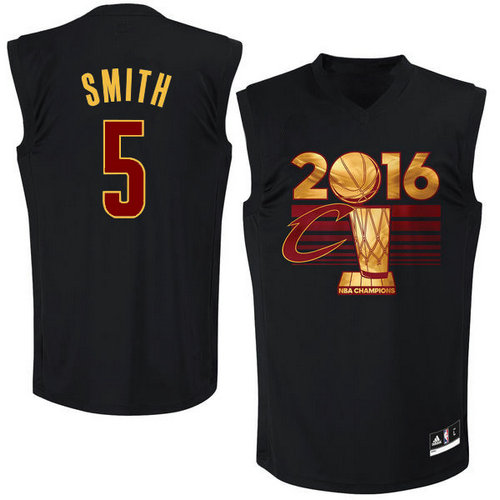 Cleveland Cavaliers 5 SMITH Black 2016 NBA Finals Champions Jerseys-012
