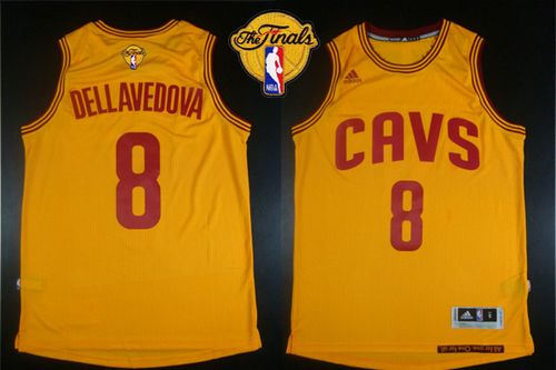 Cleveland Cavaliers 8 Matthew Dellavedova Gold The Finals Patch Revolution 30 NBA Jersey
