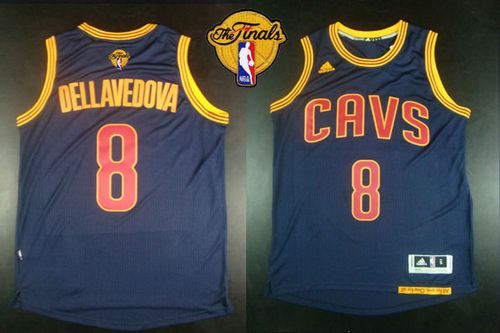 Cleveland Cavaliers 8 Matthew Dellavedova Navy Blue CavFanatic The Finals Patch Revolution 30 NBA Jersey