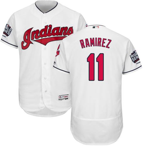 Cleveland Indians 11 Jose Ramirez White Flexbase Authentic Collection 2016 World Series Bound MLB Jersey