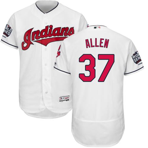 Cleveland Indians 37 Cody Allen White Flexbase Authentic Collection 2016 World Series Bound MLB Jersey