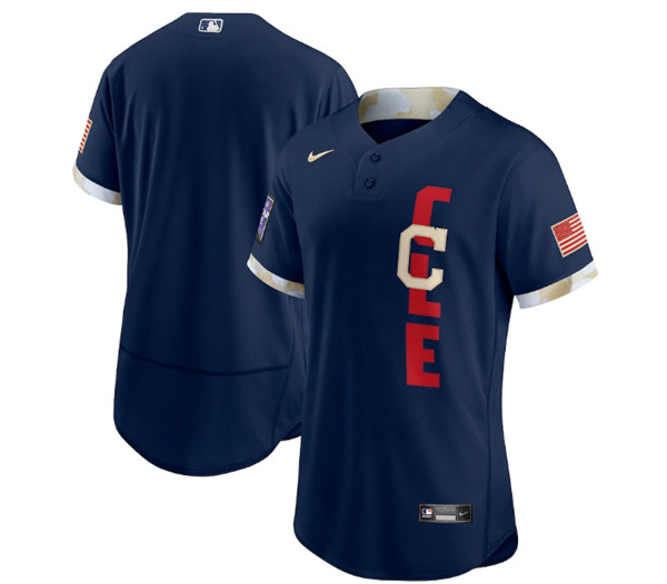 Cleveland Indians Blank 2021 Navy All-Star Flex Base Stitched MLB Jersey