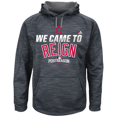 Cleveland Indians Graphite 2016 Postseason Authentic Collection Came To Reign Streak Hoodie