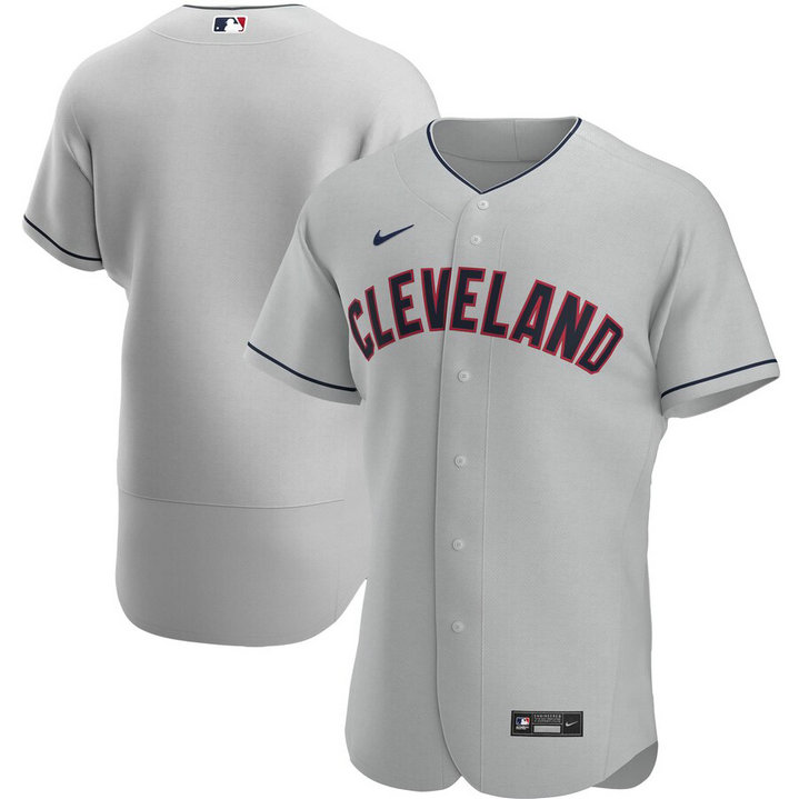Cleveland Indians Men's Nike Gray Road 2020 Authentic Official Team MLB Jersey
