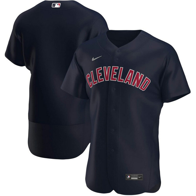 Cleveland Indians Men's Nike Navy Alternate 2020 Authentic Logo Team MLB Jersey