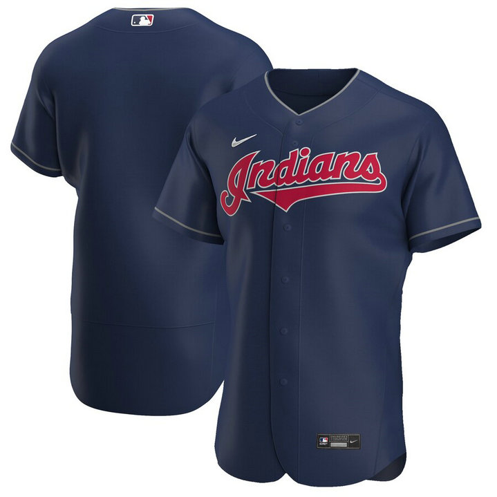Cleveland Indians Men's Nike Navy Alternate 2020 Authentic Team MLB Jersey