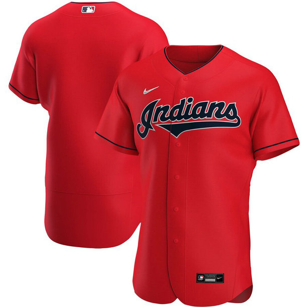 Cleveland Indians Men's Nike Red Alternate 2020 Authentic Official Team MLB Jersey