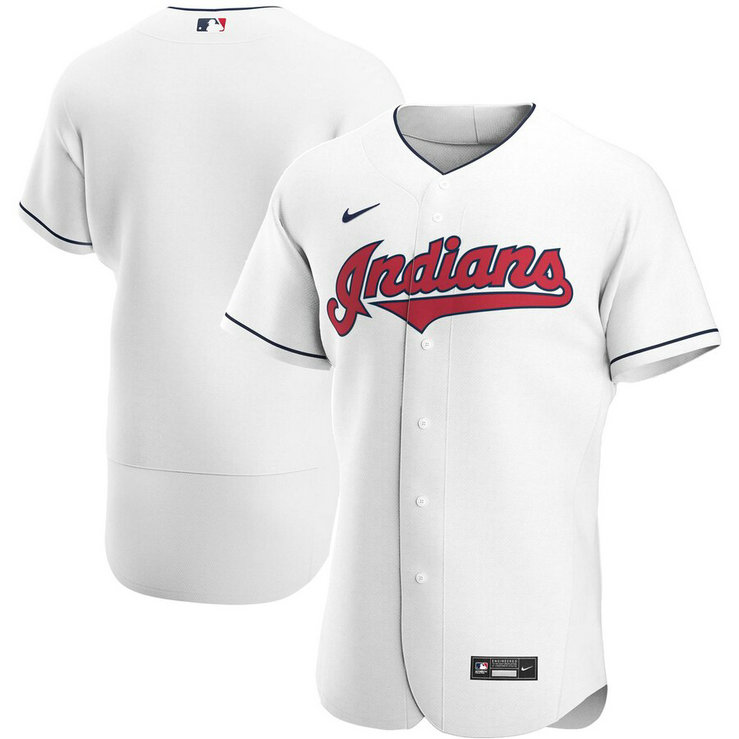 Cleveland Indians Men's Nike White Home 2020 Authentic Team MLB Jersey