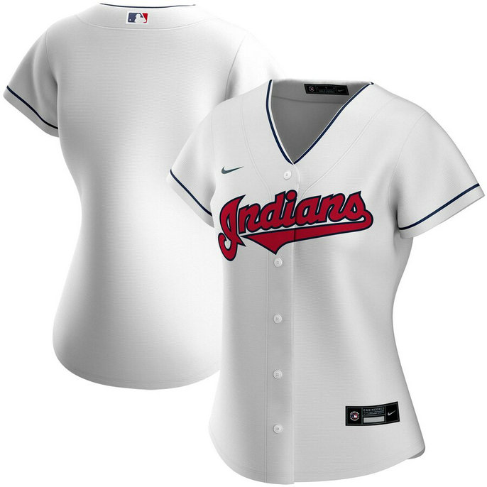 Cleveland Indians Nike Women's Home 2020 MLB Team Jersey White