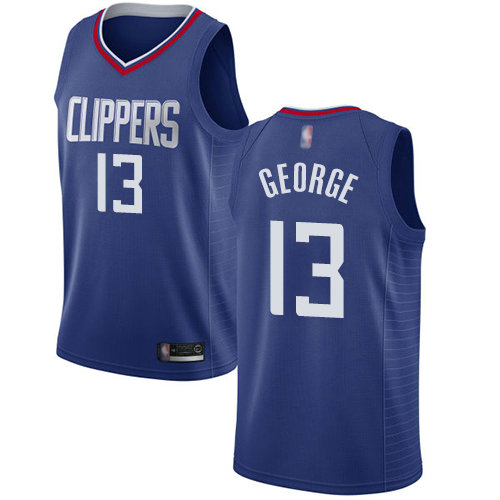Clippers #13 Paul George Blue Basketball Swingman Icon Edition Jersey