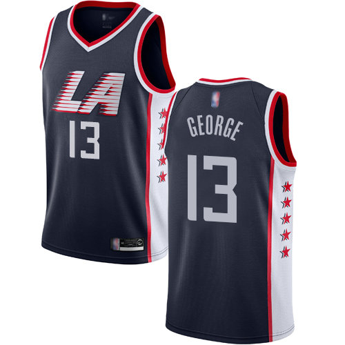 Clippers #13 Paul George Navy Basketball Swingman City Edition 2018 19 Jersey