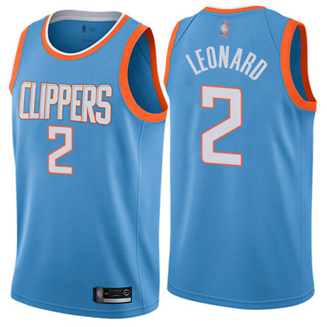 Clippers #2 Kawhi Leonard Blue Basketball Swingman City Edition Jersey
