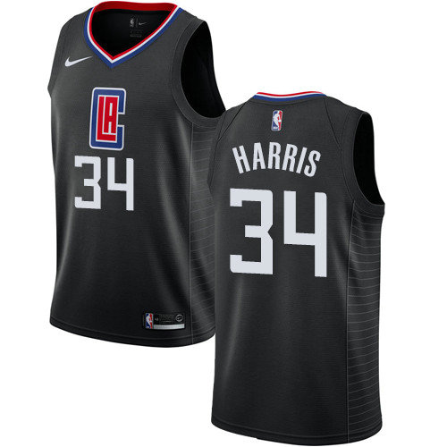 Clippers #34 Tobias Harris Black Women's Basketball Swingman Statement Edition Jersey