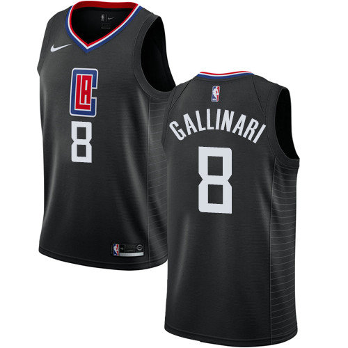 Clippers #8 Danilo Gallinari Black Women's Basketball Swingman Statement Edition Jersey