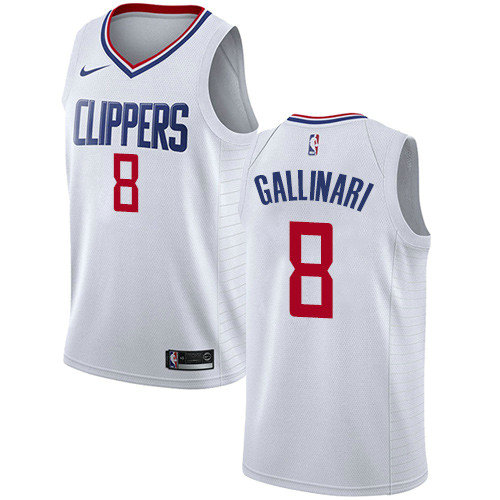 Clippers #8 Danilo Gallinari White Women's Basketball Swingman Association Edition Jersey