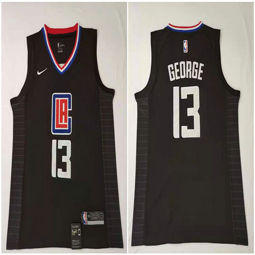 Clippers 13 Paul George Black Nike Swingman Jersey1