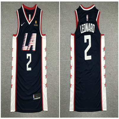 Clippers 2 Kawhi Leonard Black City Edition Nike Authentic Jersey