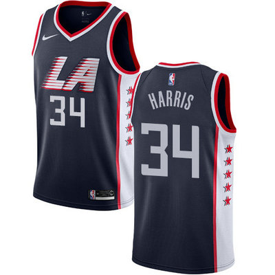 Clippers 34 Tobias Harris Navy 2018 to 19 City Edition Nike Swingman Jersey