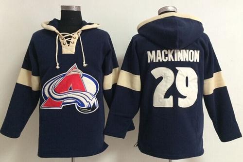 Colorado Avalanche 29 Nathan MacKinnon Blue Pullover NHL Hoodie