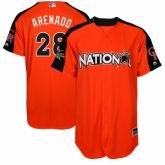 Colorado Rockies #28 Nolan Arenado  Orange National League 2017 MLB All-Star MLB Jersey