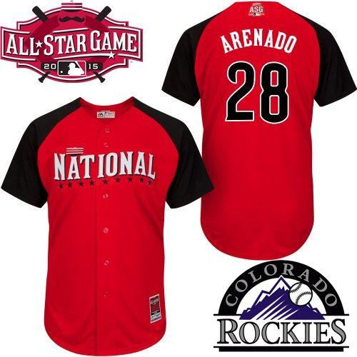 Colorado Rockies 28 Nolan Arenado Red 2015 All-Star National League Baseball Jersey