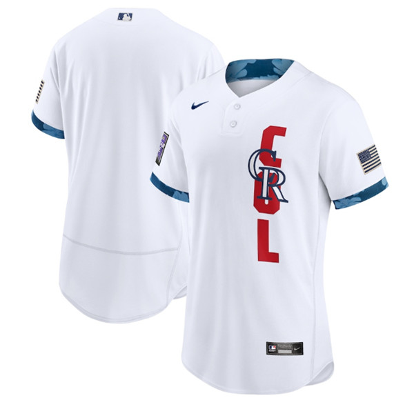 Colorado Rockies Blank 2021 White All-Star Flex Base Stitched MLB Jersey