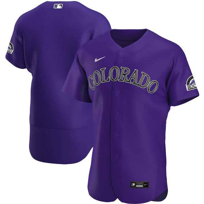 Colorado Rockies Men's Nike Purple Alternate 2020 Authentic Team MLB Jersey