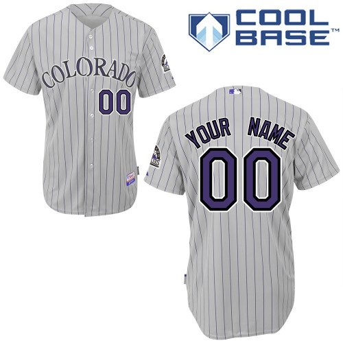 Colorado Rockies Personalized custom Grey MLB Jersey