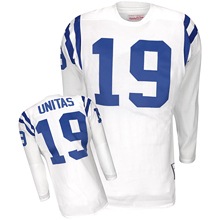Colts #19 Johnny Unitas Mitchell & Ness Throwback Jersey white