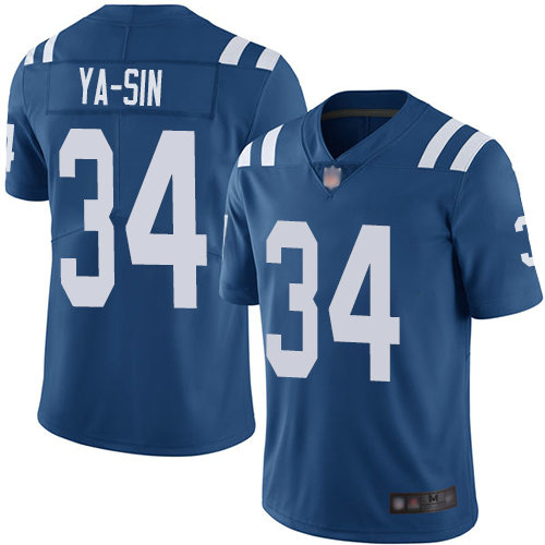 Colts #34 Rock Ya-Sin Royal Blue Team Color Youth Stitched Football Vapor Untouchable Limited Jersey
