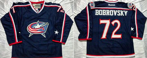 Columbus Blue Jackets 72 Sergei Bobrovsky Navy Blue Home NHL Jersey