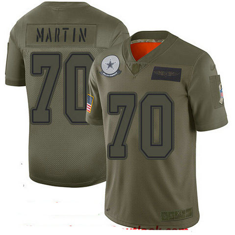 Cowboys #70 Zack Martin Camo Youth Stitched Football Limited 2019 Salute to Service Jersey