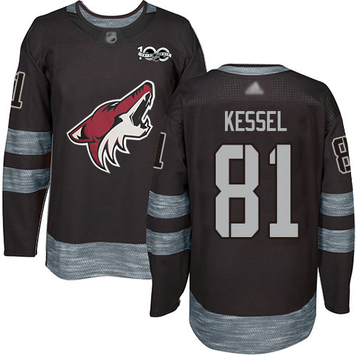 Coyotes #81 Phil Kessel Black 1917-2017 100th Anniversary Stitched Hockey Jersey