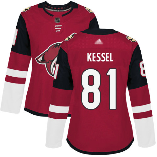 Coyotes #81 Phil Kessel Maroon Home Authentic Women's Stitched Hockey Jersey