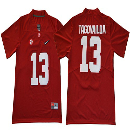 Crimson Tide #13 Tua Tagovailoa Red Limited Stitched NCAA Jersey