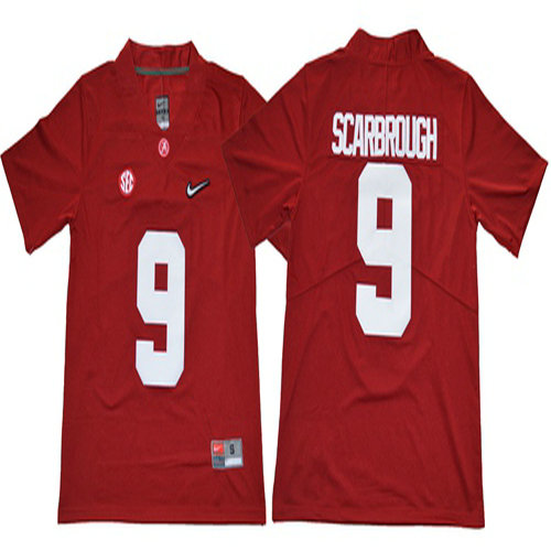 Crimson Tide #9 Bo Scarbrough Red Limited Stitched NCAA Jersey