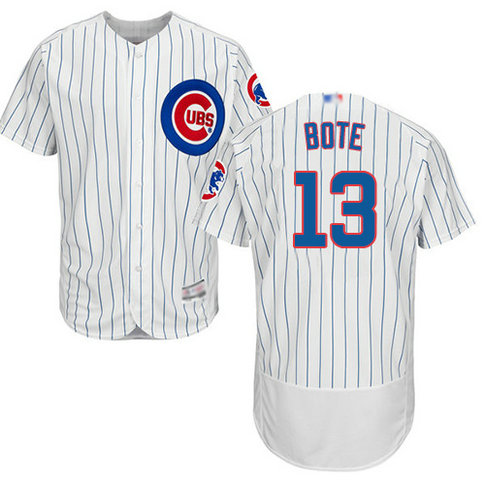 Cubs #13 David Bote White Flexbase Authentic Collection Stitched Baseball Jersey