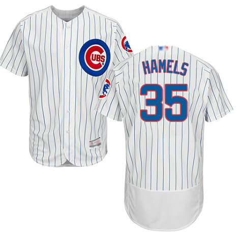Cubs #35 Cole Hamels White Flexbase Authentic Collection Stitched Baseball Jersey