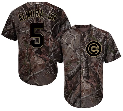 Cubs #5 Albert Almora Jr. Camo Realtree Collection Cool Base Stitched Youth Baseball Jersey