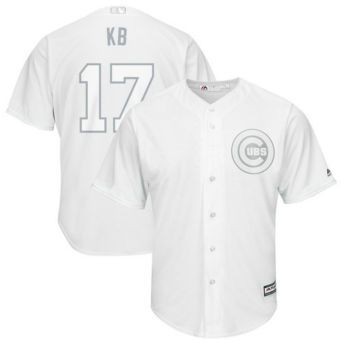 Cubs 17 Kris Bryant KB White 2019 Players' Weekend Player Jersey