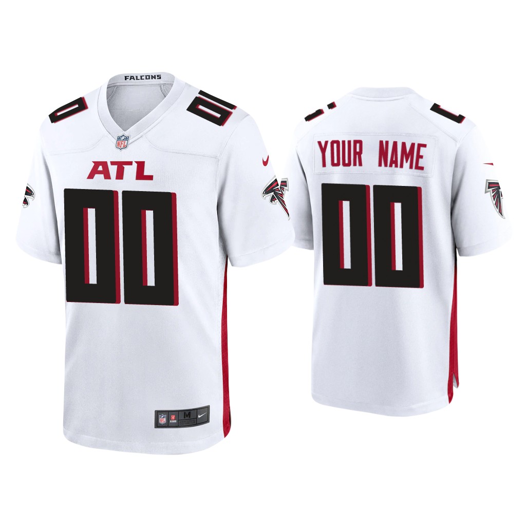 Custom Atlanta Falcons White 2020 new Vapor Limited Jerseys (1)