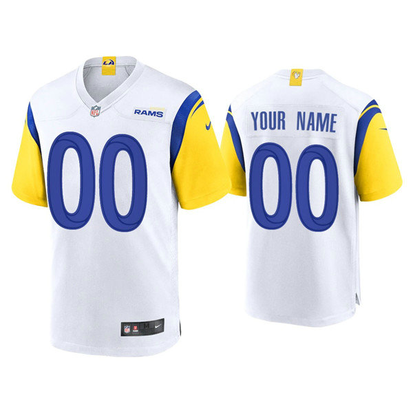 Custom Rams Alternate Limited White Jersey