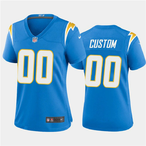 Custom Women New Los Angeles Chargers Limited Blue Jersey