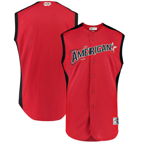 Customize Any Name Any Number American League Red 2019 MLB All-Star Workout Team Jersey