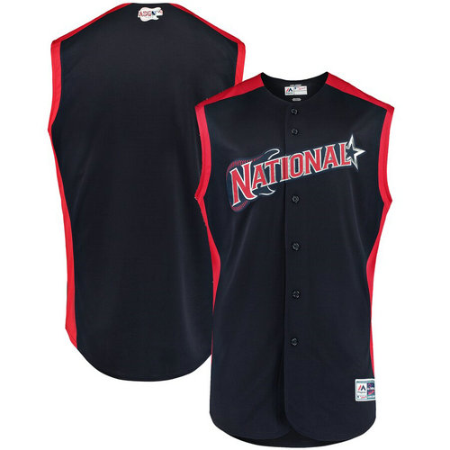 Customize Any Name Any Number National League Navy 2019 MLB All-Star Workout Team Jersey