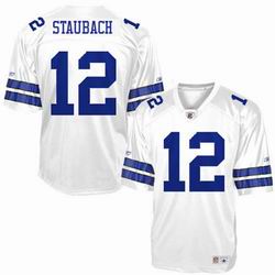Dallas Cowboys #12 R Staubach white throwback Jersey